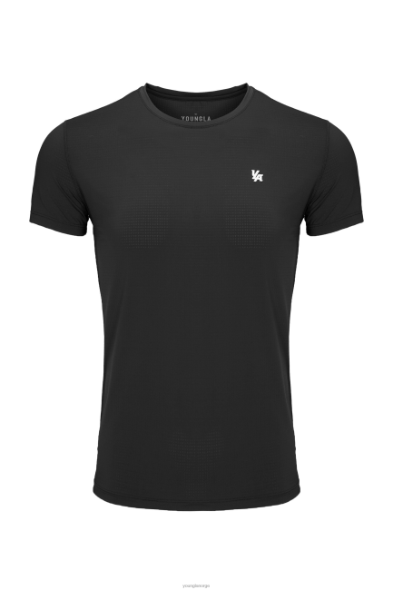 YoungLA menn 423 zephyr kompresjon kort ermet klær H4N2T140 svart