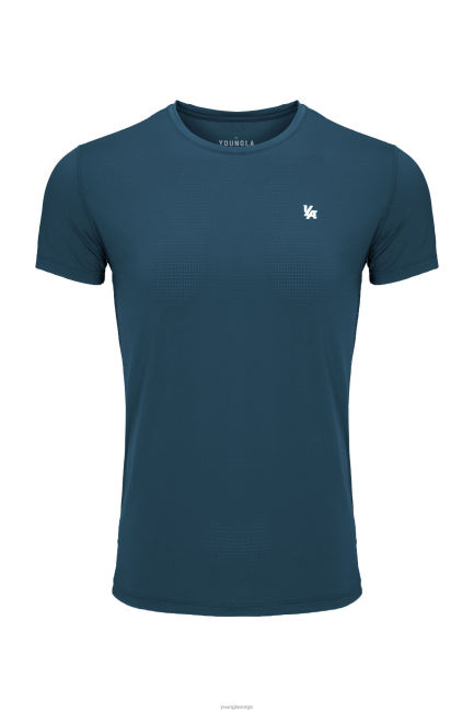 YoungLA menn 423 zephyr kompresjon kort ermet klær H4N2T141 blågrønn