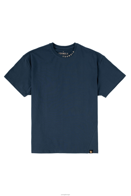 YoungLA menn 429 varemerke-t-skjorter klær H4N2T283 dyp blågrønn