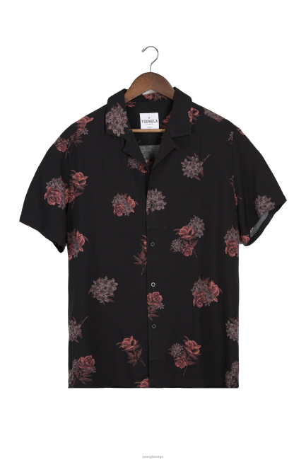YoungLA menn 445 cabo vibez skjorter trykt klær H4N2T312 svart essens