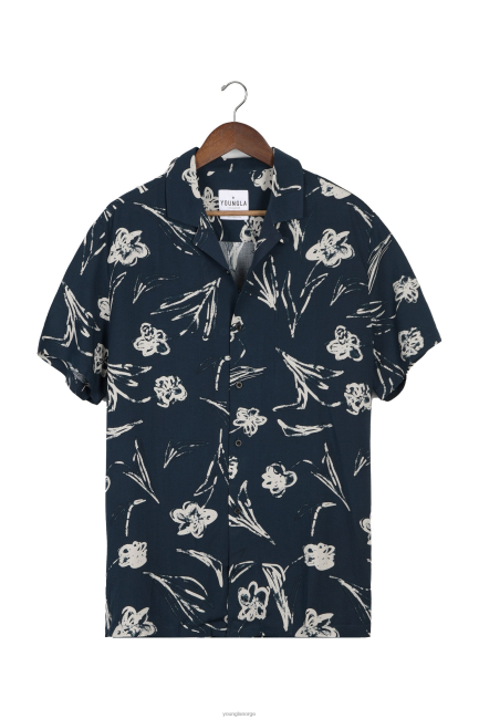 YoungLA menn 445 cabo vibez skjorter trykt klær H4N2T314 krittblomster