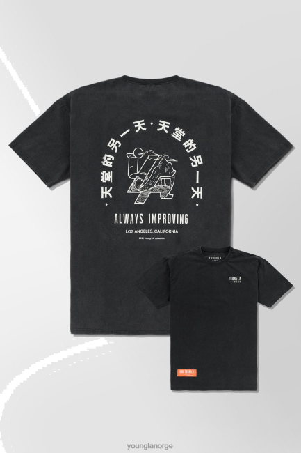 YoungLA menn 449 vaskede drypp-t-skjorter klær H4N2T272 dag i himmelen