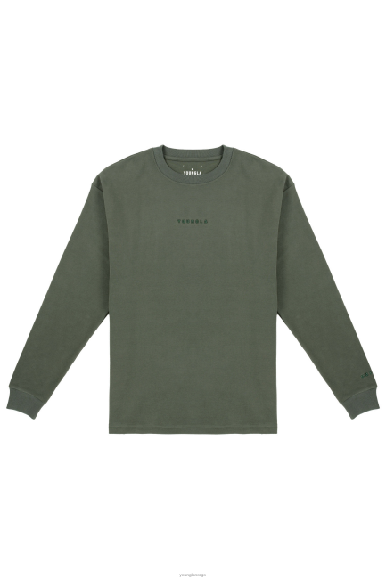 YoungLA menn 450 skyskum lange ermer klær H4N2T412 Skoggrønn