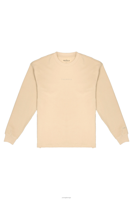 YoungLA menn 450 skyskum lange ermer klær H4N2T416 beige