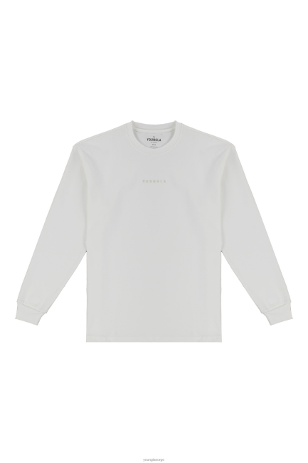 YoungLA menn 450 skyskum lange ermer klær H4N2T417 hvit