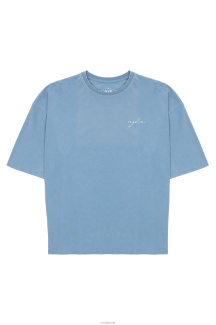 YoungLA menn 464 skyline t-skjorter i superstørrelse klær H4N2T277 plomme perfekt vask