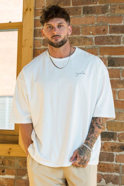 YoungLA menn 464 skyline t-skjorter i superstørrelse klær H4N2T280 blågrønn vask