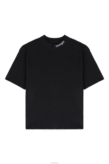 YoungLA menn 467 romerske t-skjorter klær H4N2T150 svart