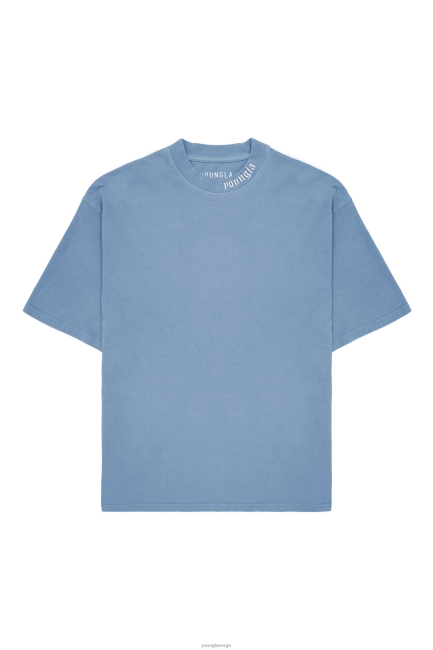 YoungLA menn 467 romerske t-skjorter klær H4N2T151 blå