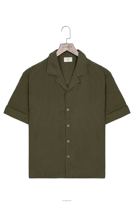 YoungLA menn 468 klasse skjorter klær H4N2T158 oliven