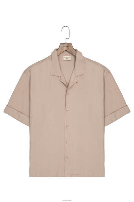 YoungLA menn 468 klasse skjorter klær H4N2T160 tan