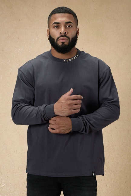 YoungLA menn 810 varemerke lange ermer klær H4N2T428 kull