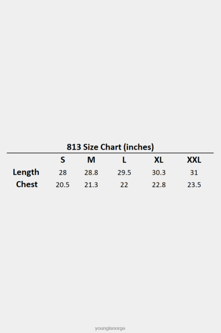 YoungLA menn 813 delt longsleeves klær H4N2T368 gråmelert