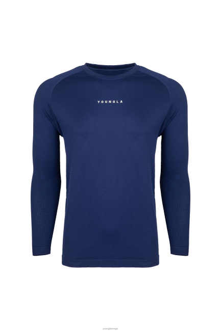 YoungLA menn 823 new gen kompresjon lange ermer klær H4N2T358 fyrtårn blå