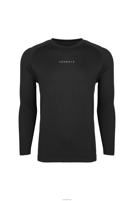 YoungLA menn 823 new gen kompresjon lange ermer klær H4N2T359 svart
