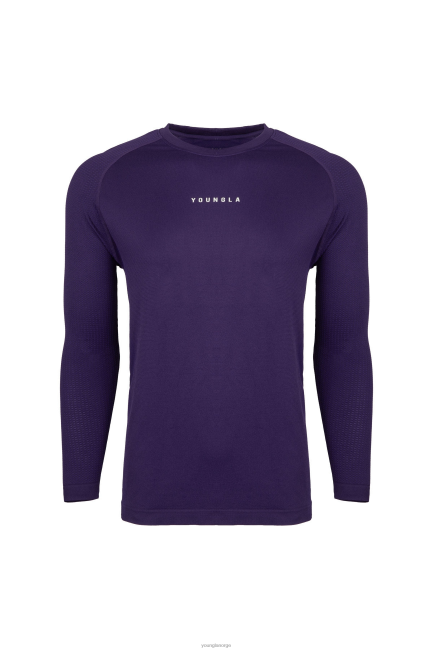 YoungLA menn 823 new gen kompresjon lange ermer klær H4N2T361 mørklilla