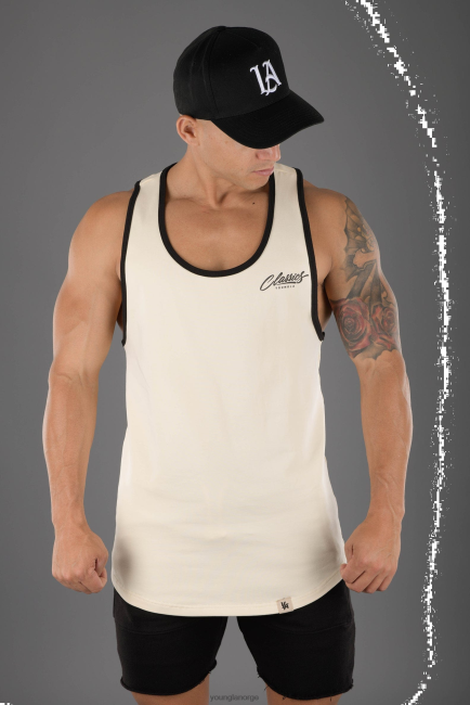 YoungLA menn 324 classics stringer tank klær H4N2T109 off-white