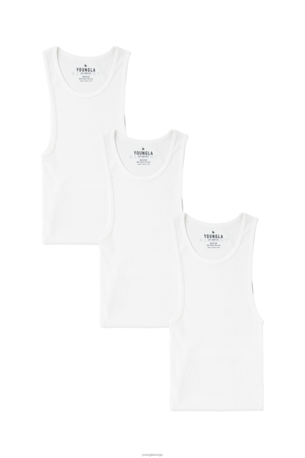 YoungLA menn 340 kone elskere - 3 stk klær H4N2T1 hel hvit pakke