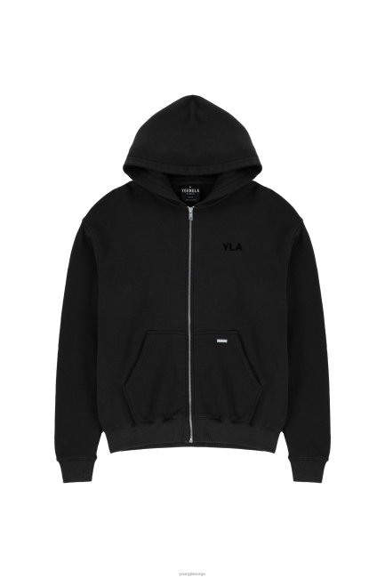 YoungLA menn 515 monarch hettegenser med glidelås klær H4N2T789 svart vask