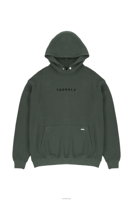 YoungLA menn 535 monarch pullover hettegensere klær H4N2T840 skoggrønn vask