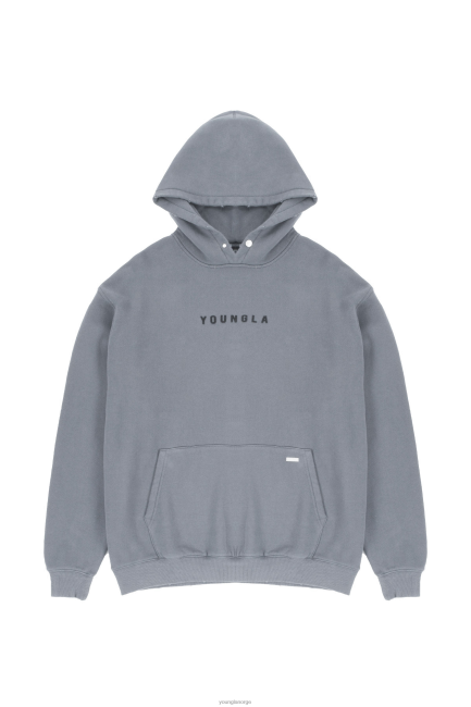 YoungLA menn 535 monarch pullover hettegensere klær H4N2T842 grå vask