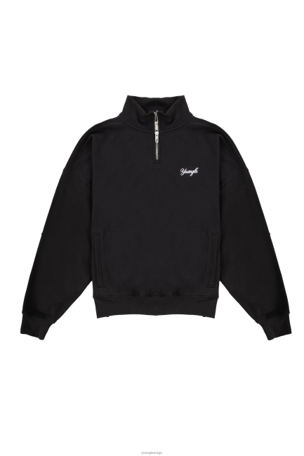 YoungLA menn 558 supersized g kvart glidelås klær H4N2T834 svart