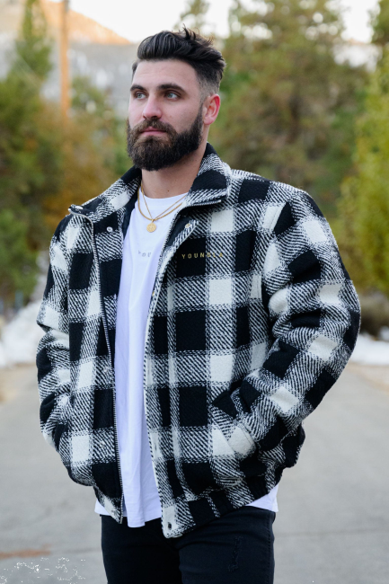 YoungLA menn 563 kingpin jakker klær H4N2T824 svart